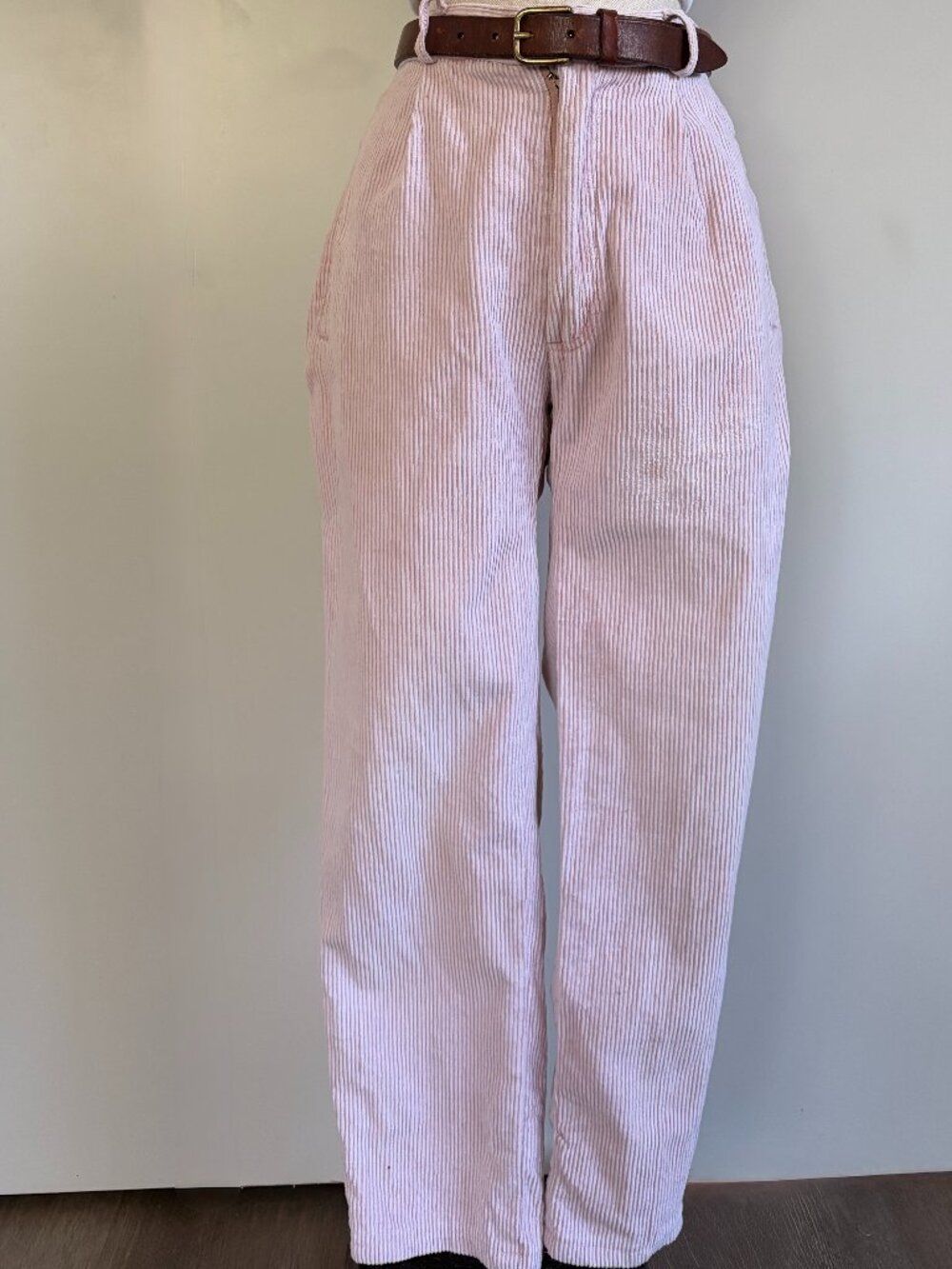 Vintage 80s Innovation Sports Petites Pink Corduroy High Rise Pants Size 6